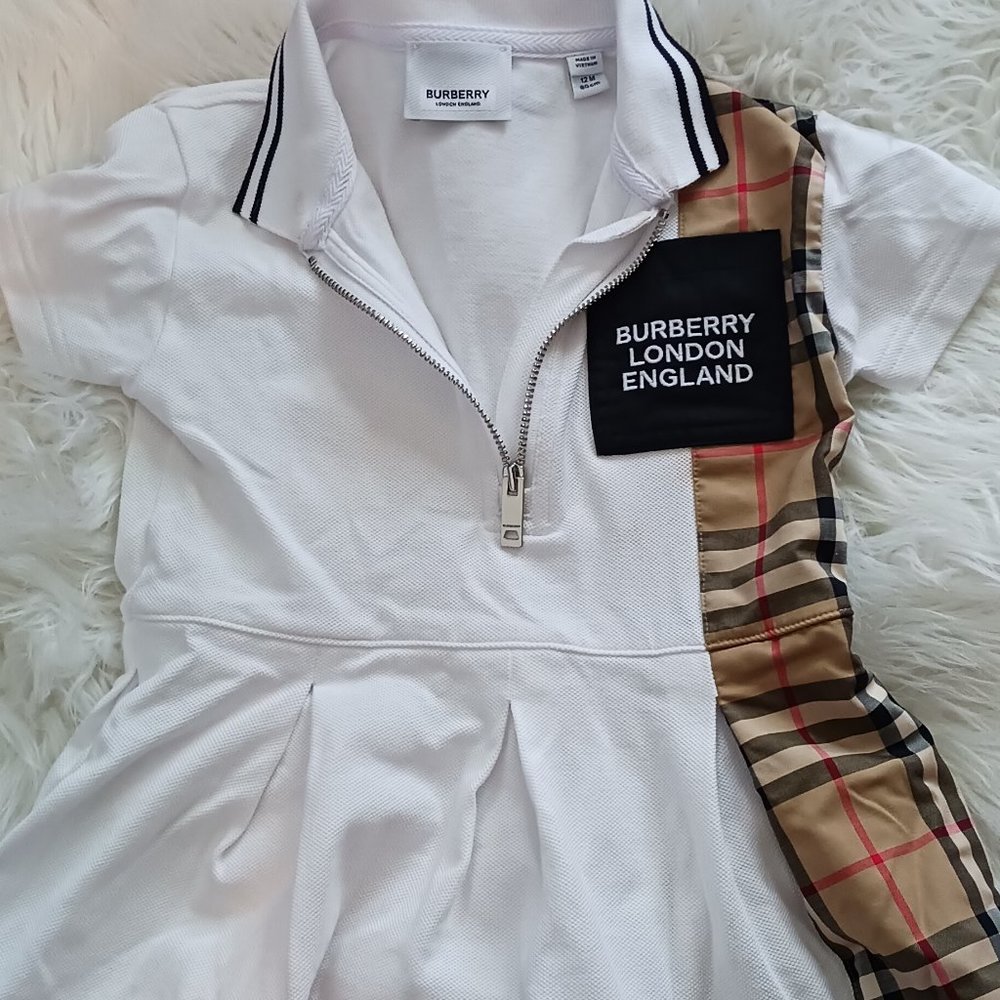 Toddler - Burberry side plaid dress